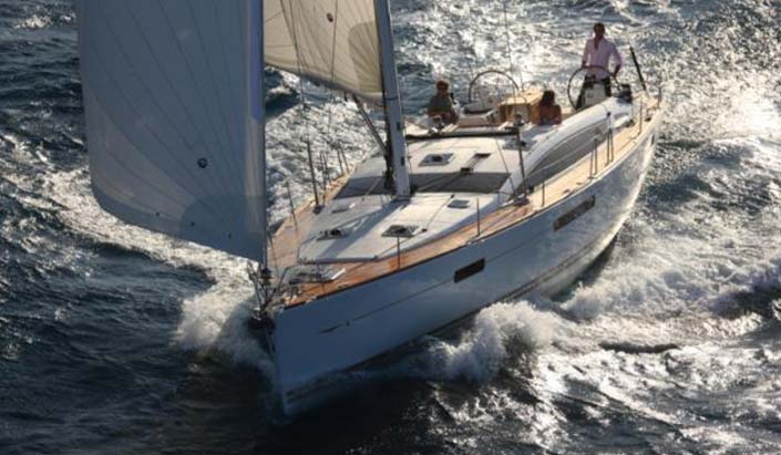 Barco Janneau 53 navegando por Grecia