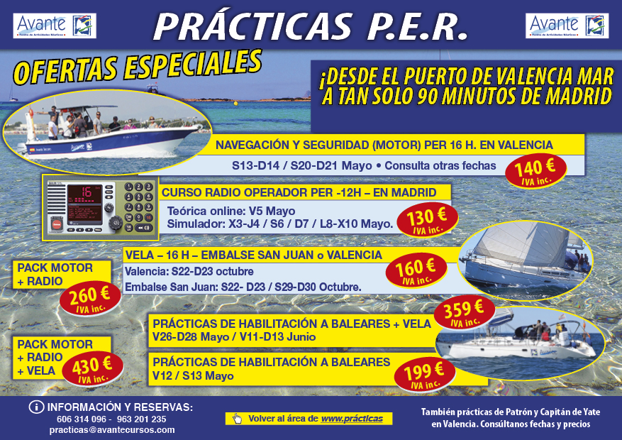 Practicas nauticas con AVANTE