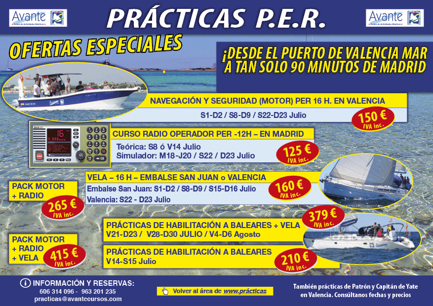 Practicas nauticas con AVANTE