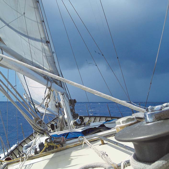 Prácticas capitan de yate. La Peregrina durante la travesía del Atlantico