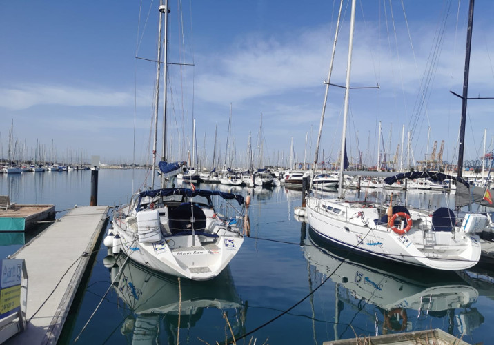 Veleros amarrados Valencia Mar