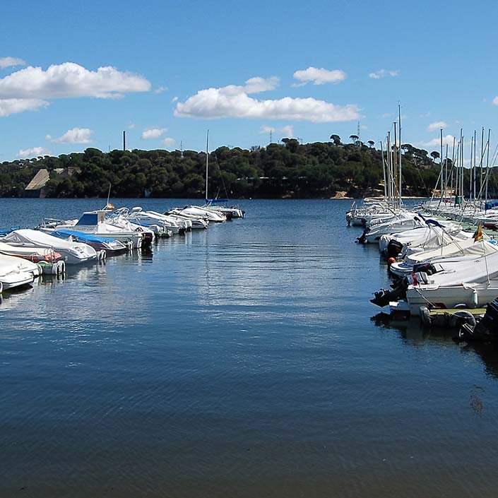 Embarcadero embalse de San Juan en Madrid. Prácticas PMB