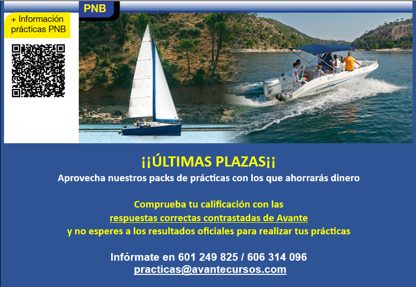 Cartel para las últimas plazas para las prácticas de PNB